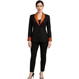 Nepalese Vintage Wool With Silk & Brocade Trimmer Blazer Size Medium Unique